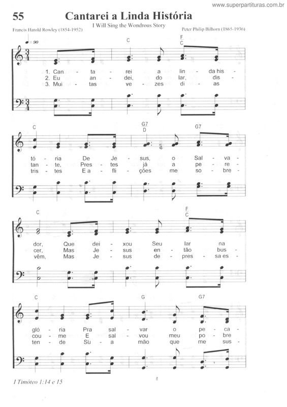 Partitura da música Cantarei A Linda História v.2