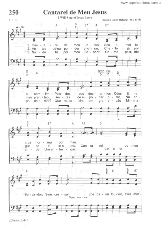 Partitura da música Cantarei De Meu Jesus