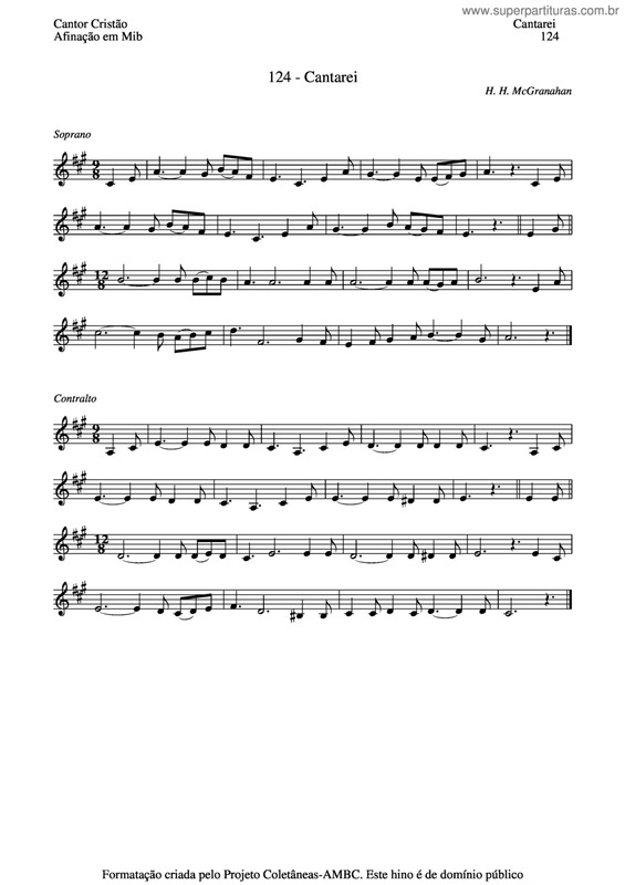 Partitura da música Cantarei v.4