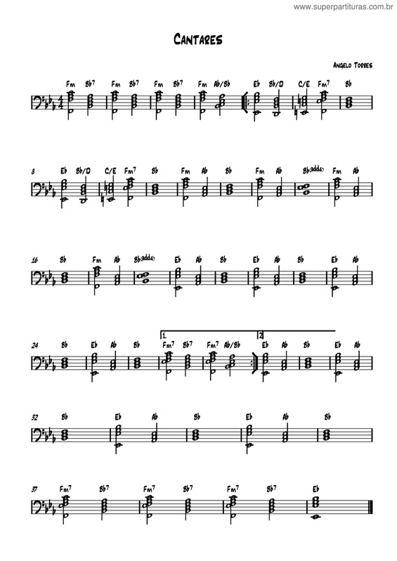 Partitura da música Cantares v.4