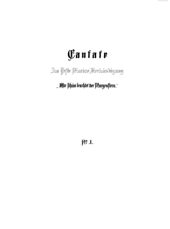 Partitura da música Cantata No. 1 v.2