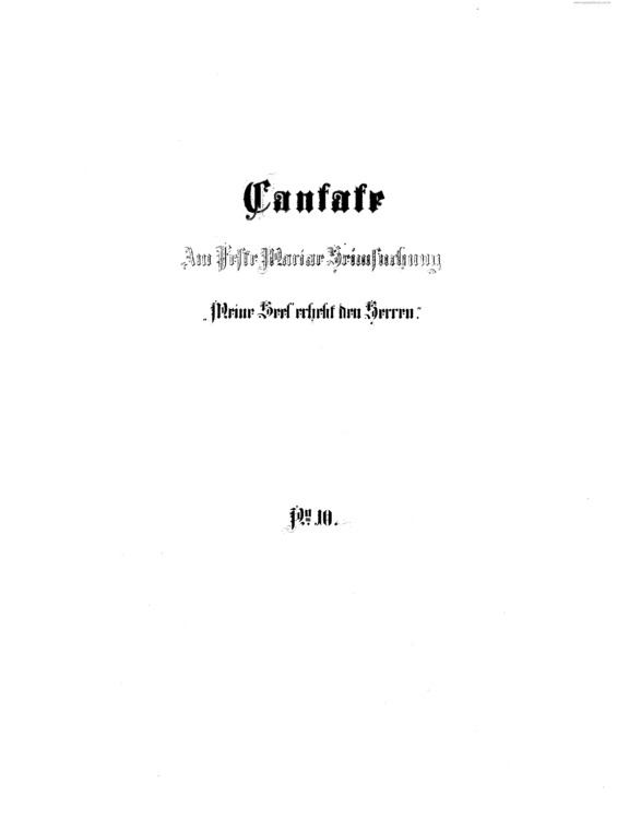 Partitura da música Cantata No. 10 v.2