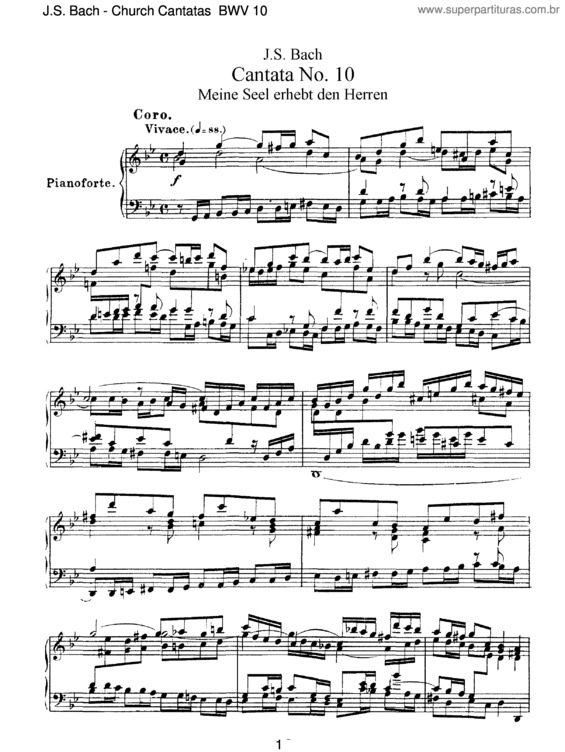 Partitura da música Cantata No. 10