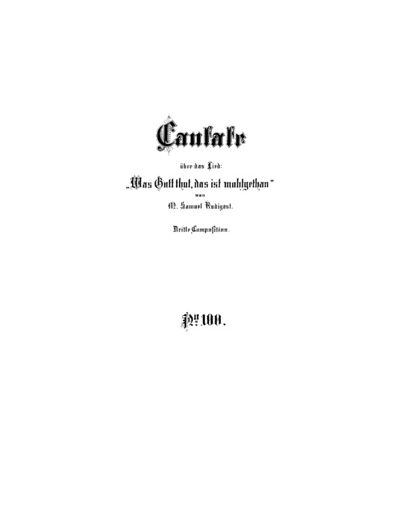 Partitura da música Cantata No. 100 v.2