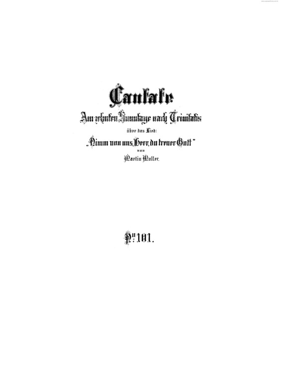 Partitura da música Cantata No. 101 v.2