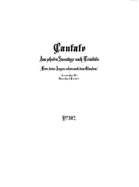 Partitura da música Cantata No. 102 v.2