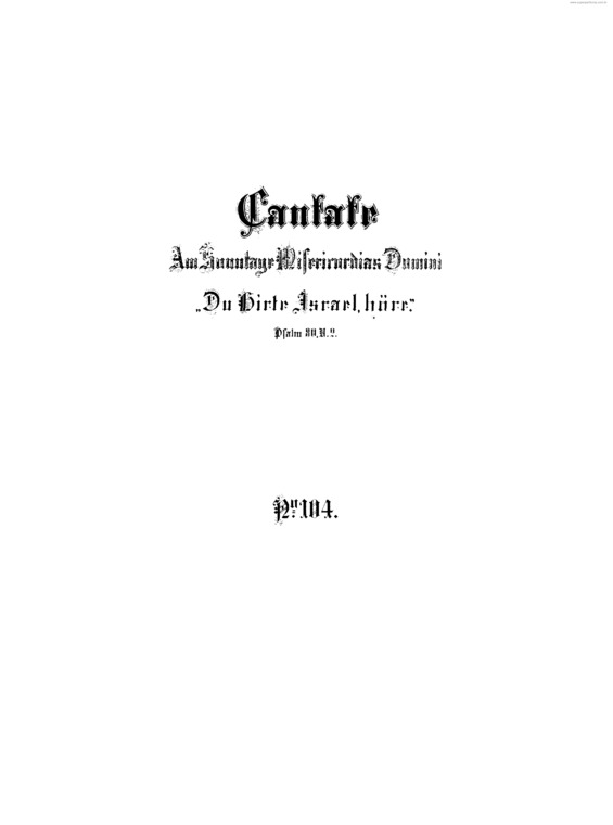 Partitura da música Cantata No. 104 v.2