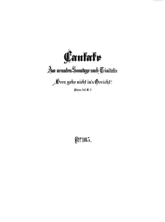 Partitura da música Cantata No. 105 v.2