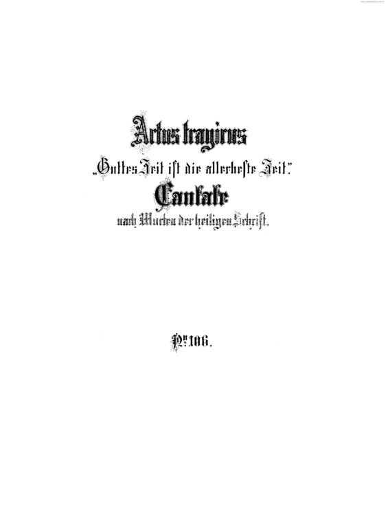 Partitura da música Cantata No. 106 v.2