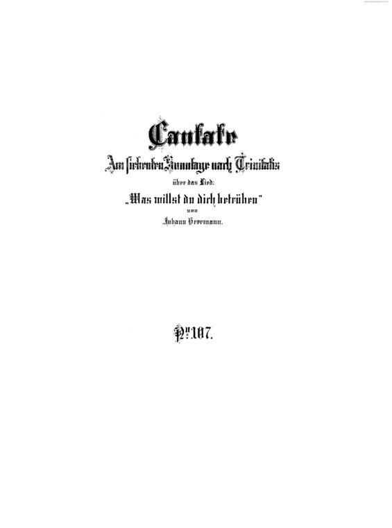Partitura da música Cantata No. 107 v.2