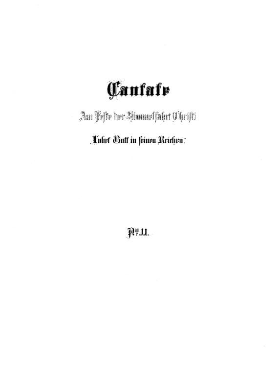 Partitura da música Cantata No. 11 v.2