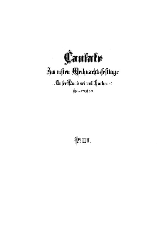 Partitura da música Cantata No. 110 v.2