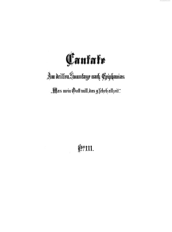 Partitura da música Cantata No. 111 v.2