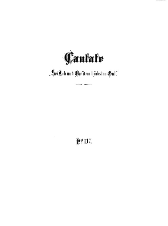 Partitura da música Cantata No. 117 v.2