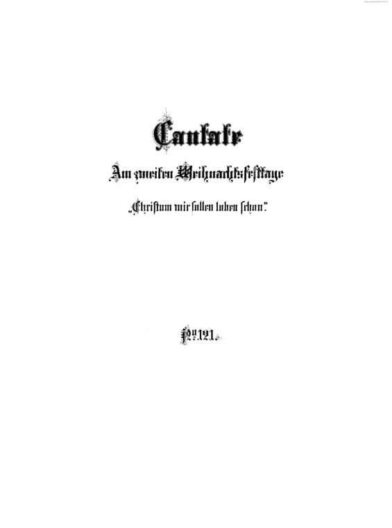 Partitura da música Cantata No. 121 v.2