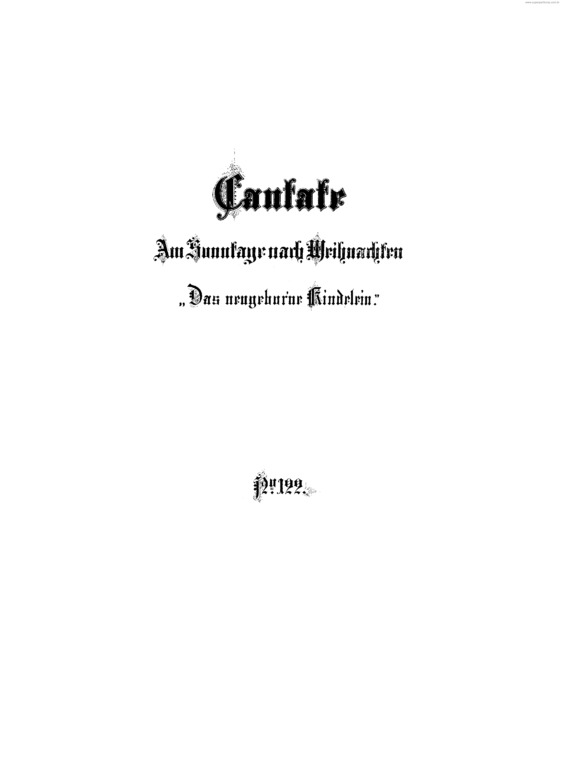 Partitura da música Cantata No. 122 v.2