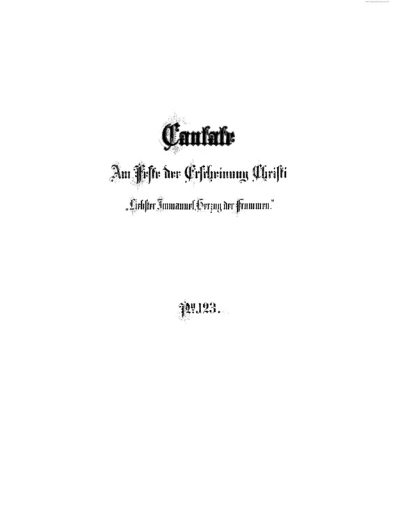 Partitura da música Cantata No. 123 v.2