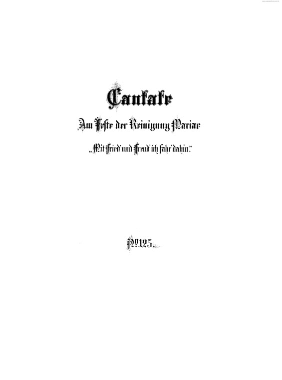 Partitura da música Cantata No. 125 v.2
