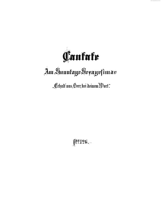 Partitura da música Cantata No. 126 v.2