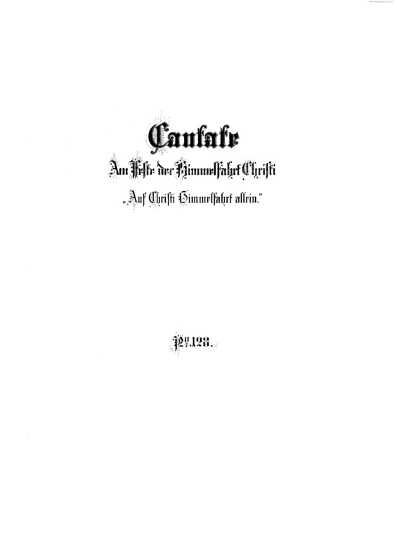 Partitura da música Cantata No. 128 v.2