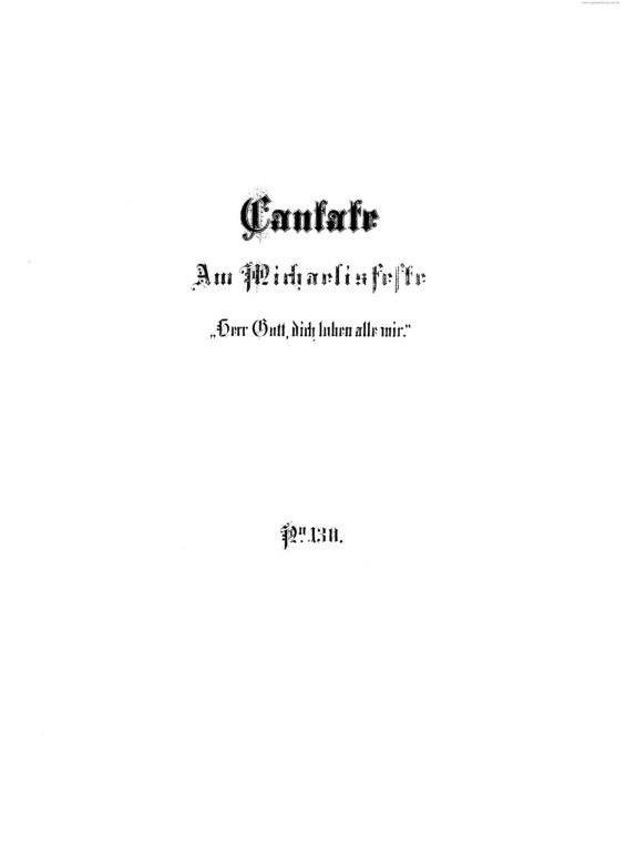 Partitura da música Cantata No. 130 v.2