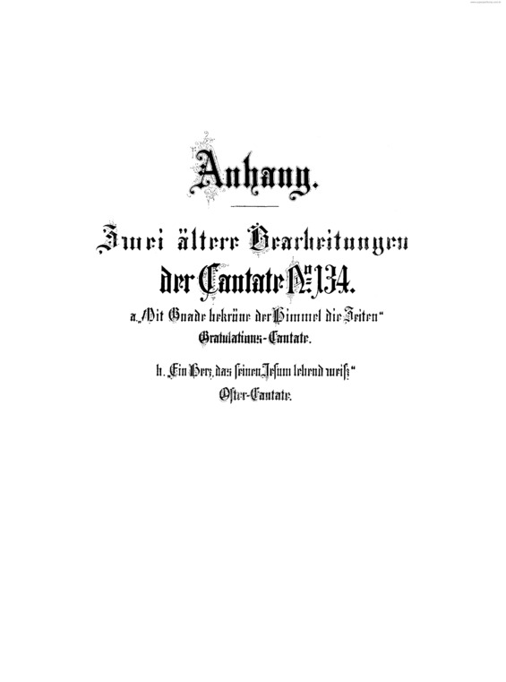 Partitura da música Cantata No. 134 v.3