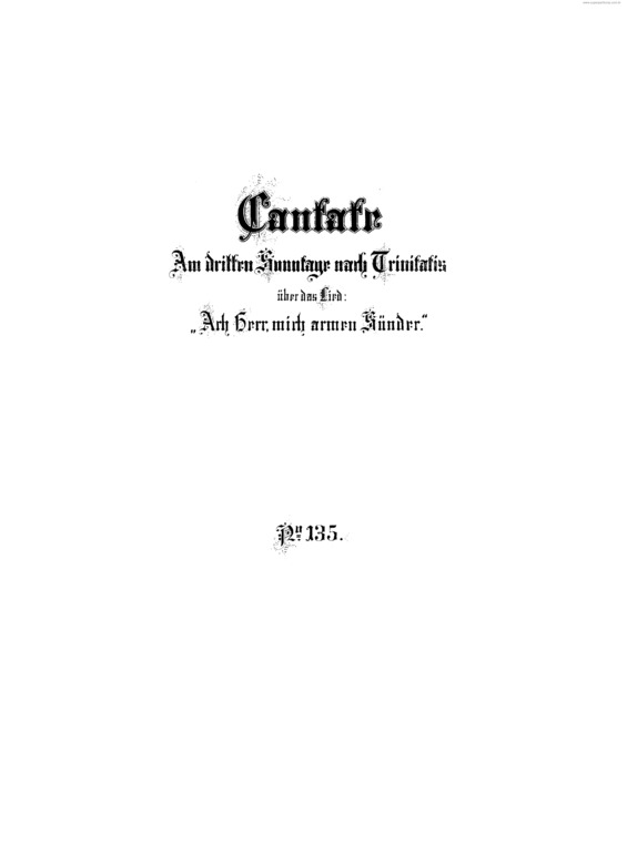 Partitura da música Cantata No. 135 v.2