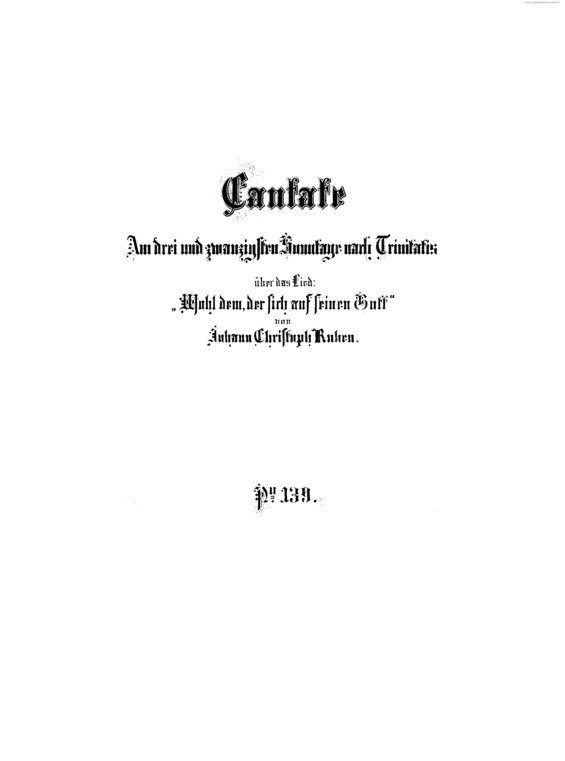 Partitura da música Cantata No. 139 v.2