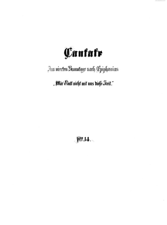 Partitura da música Cantata No. 14 v.2