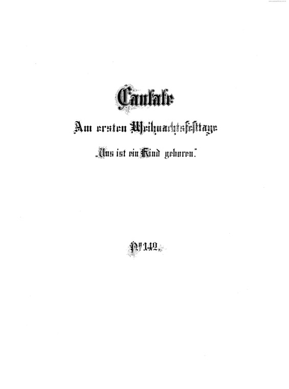 Partitura da música Cantata No. 142 v.2