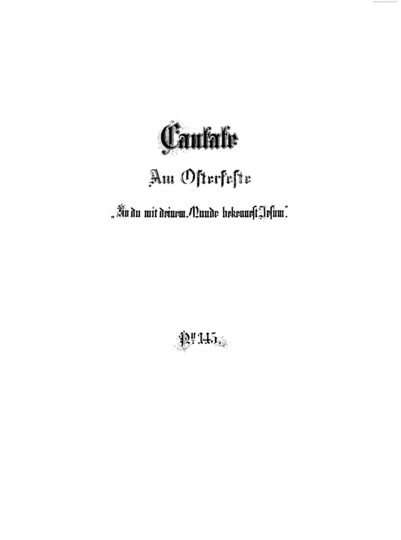 Partitura da música Cantata No. 145 v.2