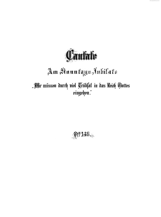 Partitura da música Cantata No. 146 v.2