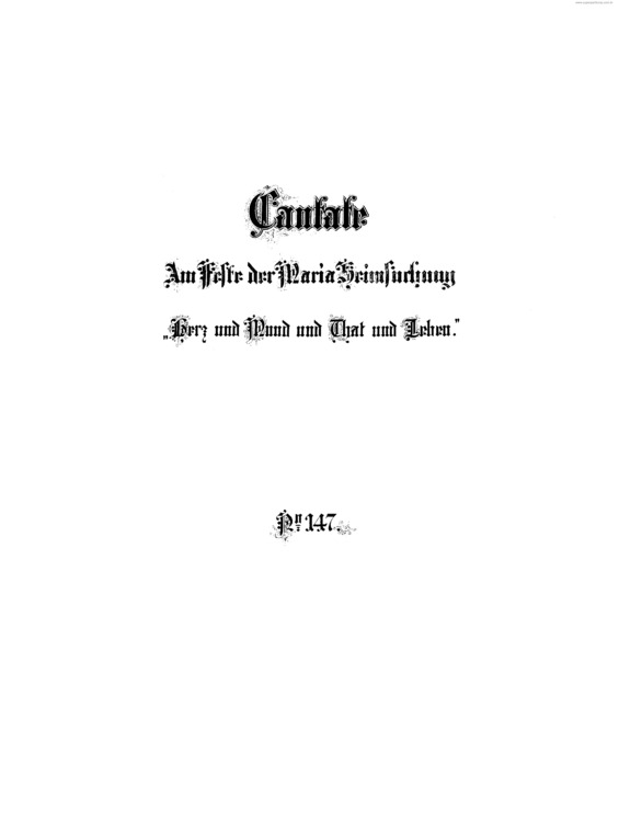 Partitura da música Cantata No. 147 v.3