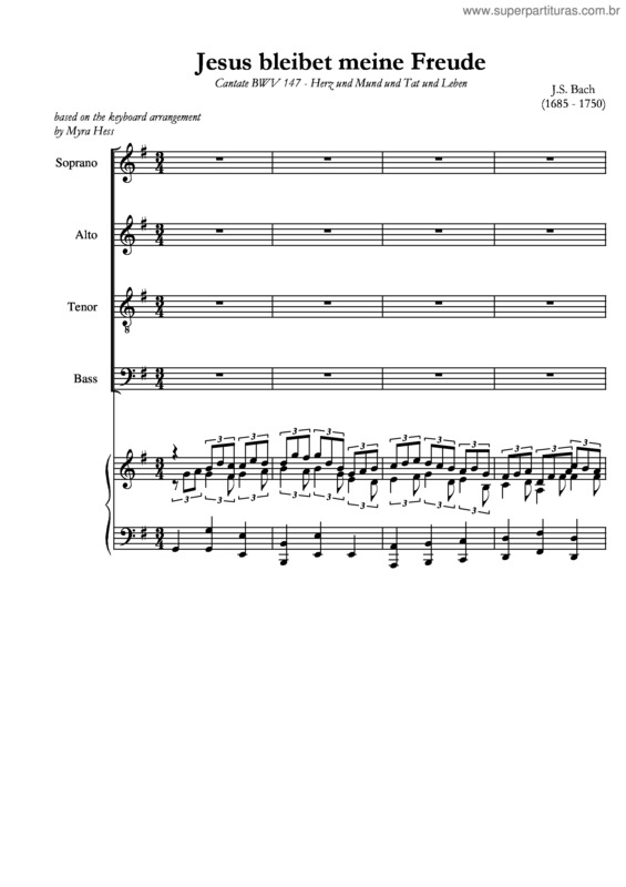 Partitura da música Cantata No. 147