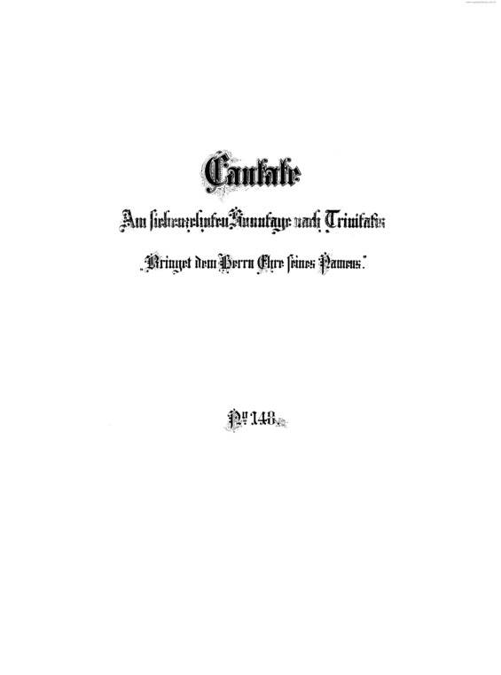 Partitura da música Cantata No. 148 v.2