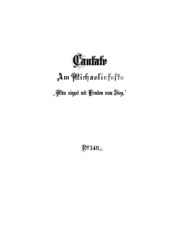 Partitura da música Cantata No. 149 v.2