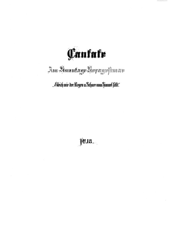 Partitura da música Cantata No. 18 v.2
