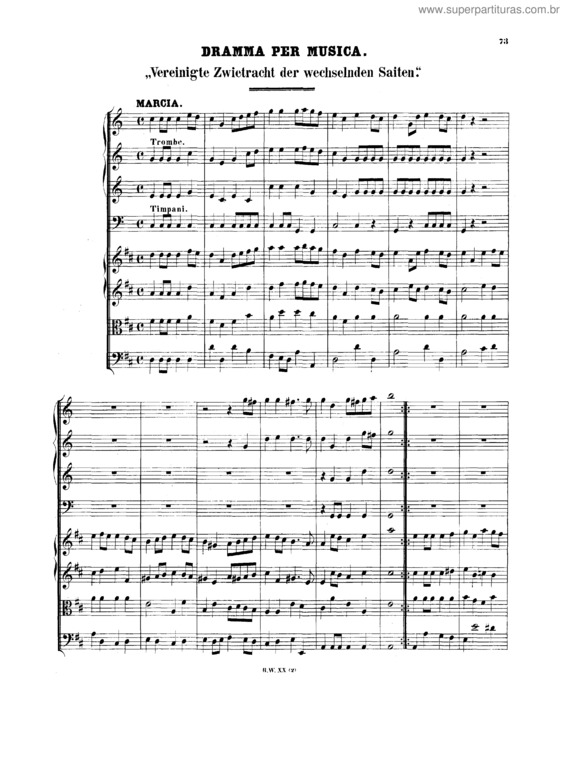 Partitura da música Cantata No. 207