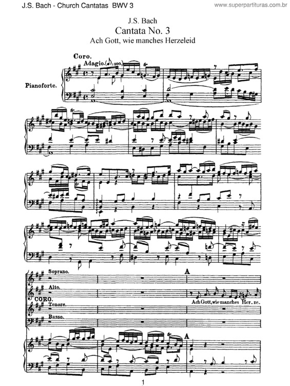 Partitura da música Cantata No. 3