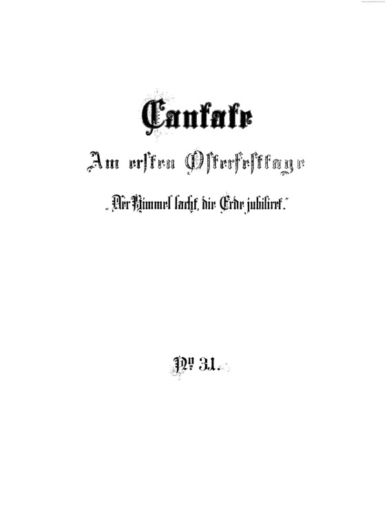 Partitura da música Cantata No. 31 v.2