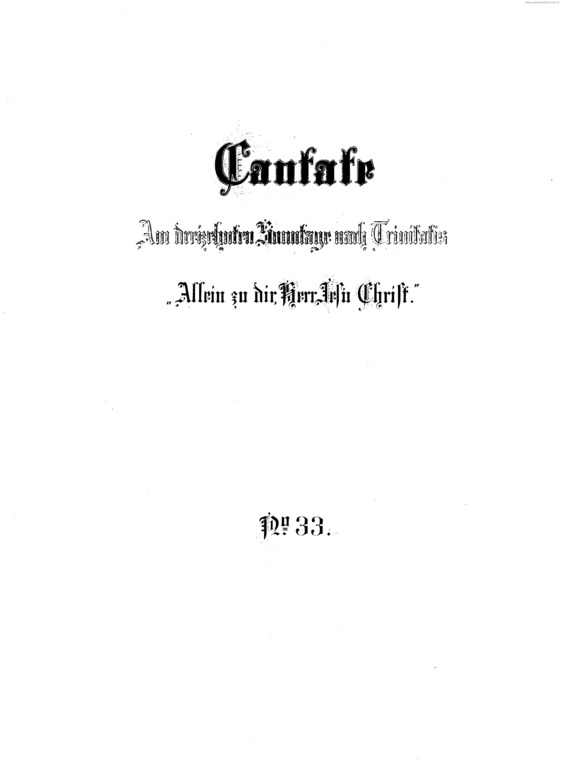 Partitura da música Cantata No. 33 v.2