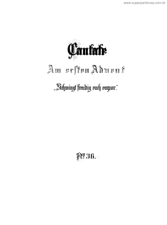 Partitura da música Cantata No. 36 v.2