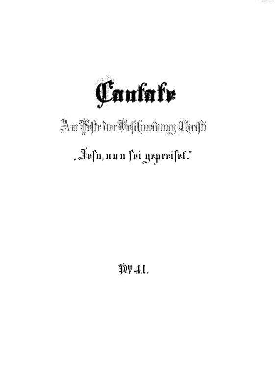 Partitura da música Cantata No. 41 v.2