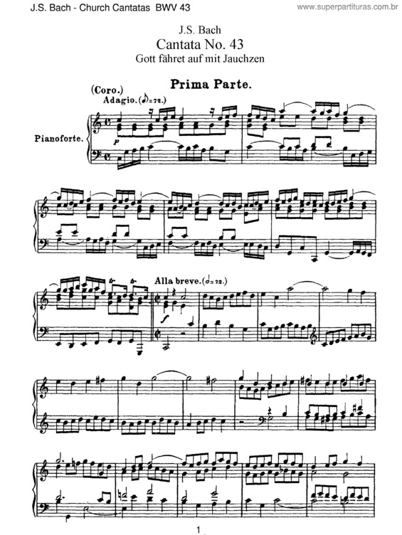 Partitura da música Cantata No. 43