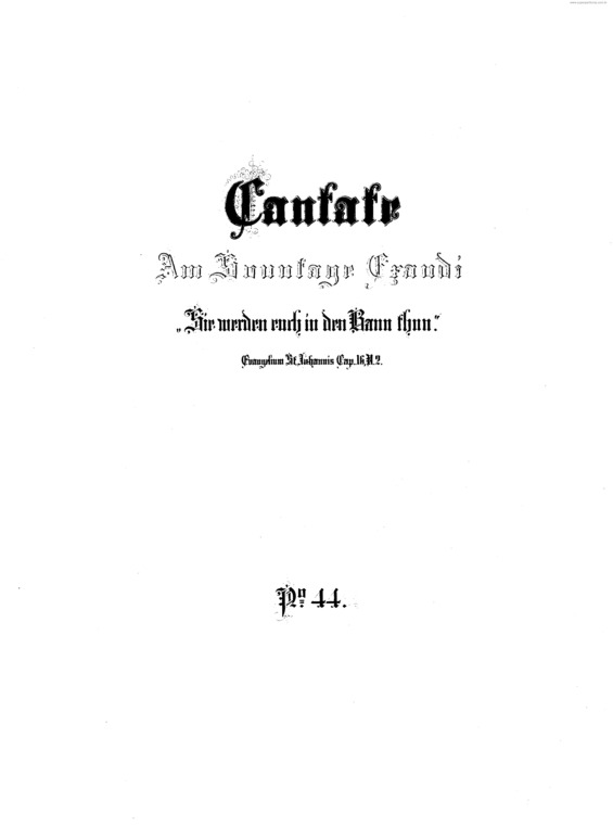 Partitura da música Cantata No. 44 v.2