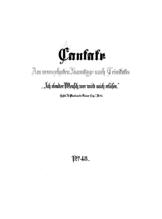 Partitura da música Cantata No. 48 v.2