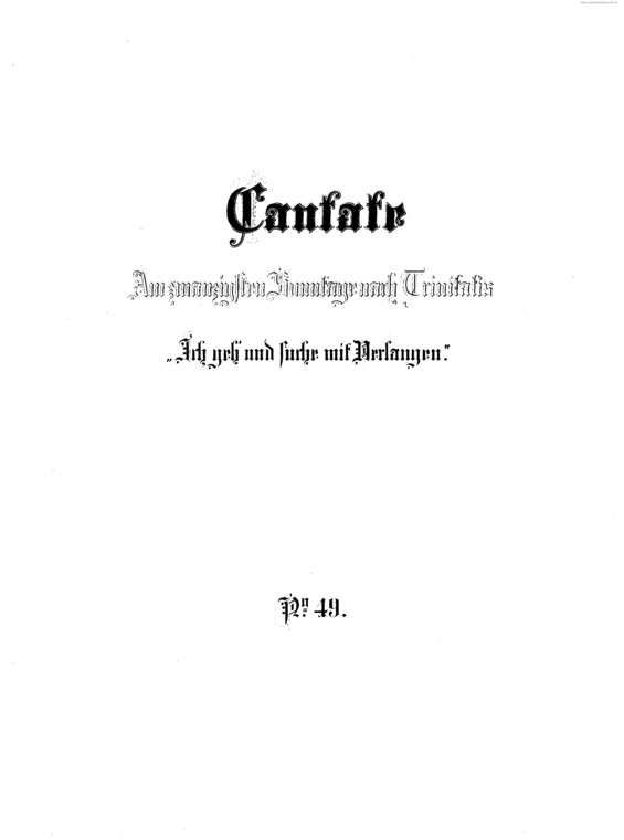 Partitura da música Cantata No. 49 v.2