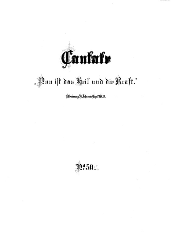 Partitura da música Cantata No. 50 v.2