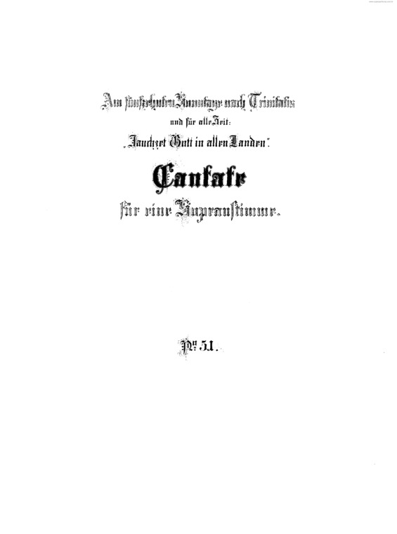Partitura da música Cantata No. 51 v.2