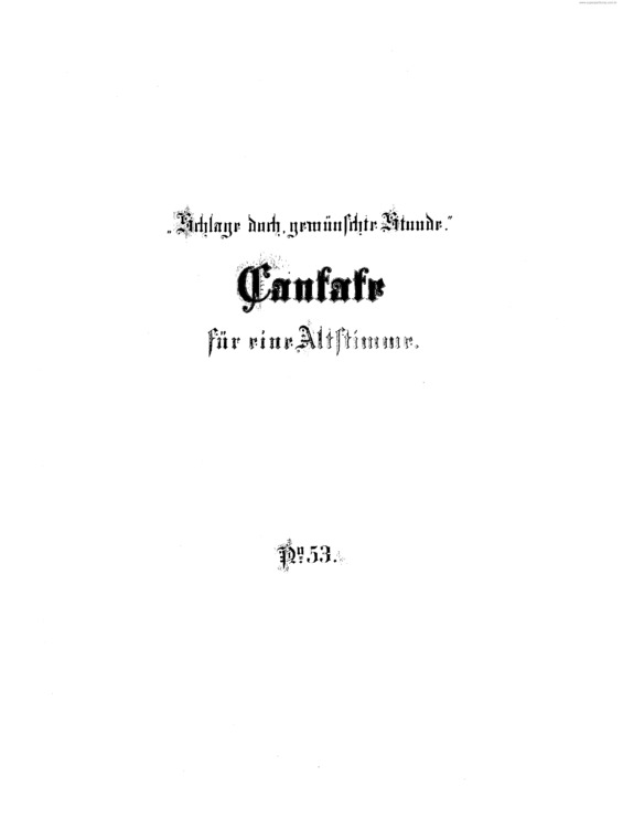 Partitura da música Cantata No. 53 v.2